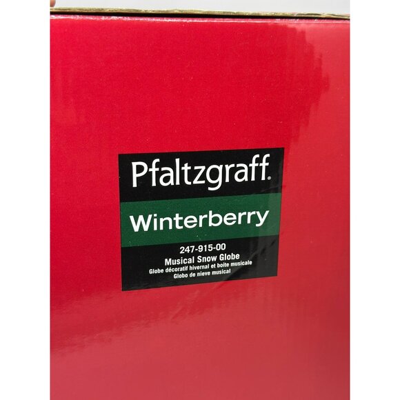 NEW Pfaltzgraff Winterberry Musical Snow Globe Plays, I'll Be Home for Christmas - Picture 5 of 5